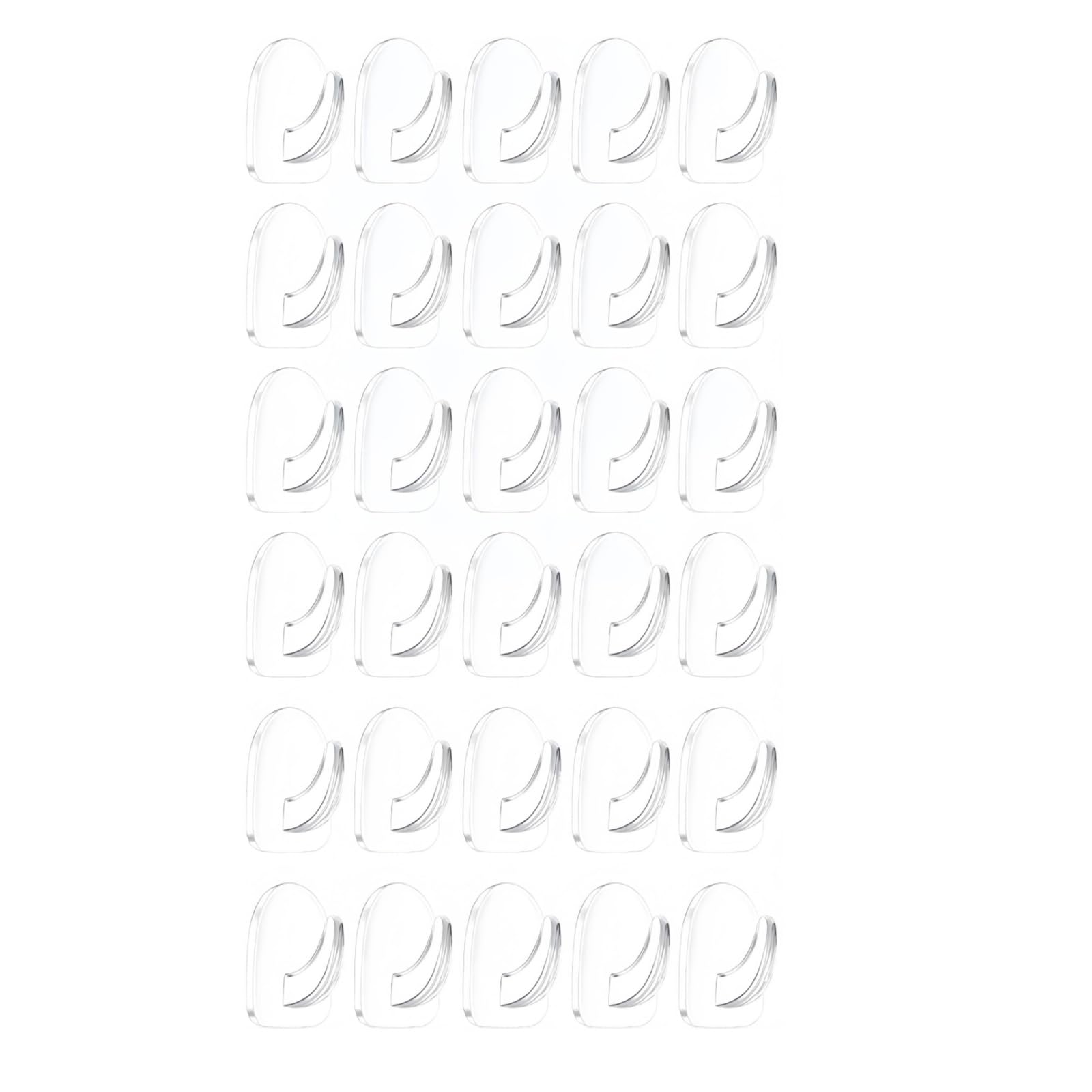 Elzhan 30Pcs Transparent Reusable Adhesive Wall Hooks for Hanging, Seamless Hooks Small Acrylic Sticky Hangers with Non Marking Sticker for Kitchen Bathroom Bedroom Office