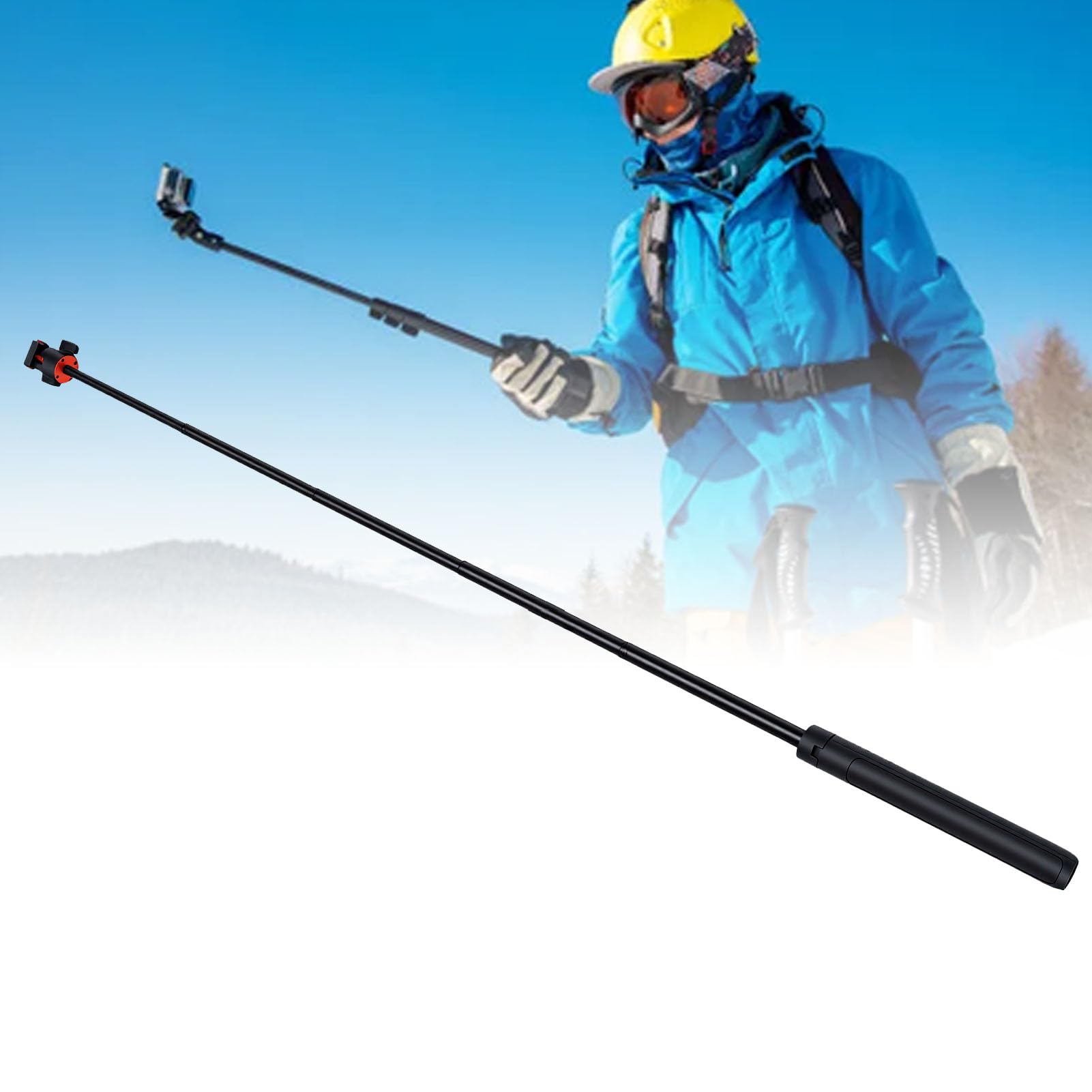 Bewinner Treppiede Magnetico per Selfie Stick per Ace Pro 2 X5, Treppiede per Fotocamera Allungabile a Sgancio Rapido da 4,6 Piedi, Impugnatura Robusta con Attacco per Slitta Fredda in Lega di