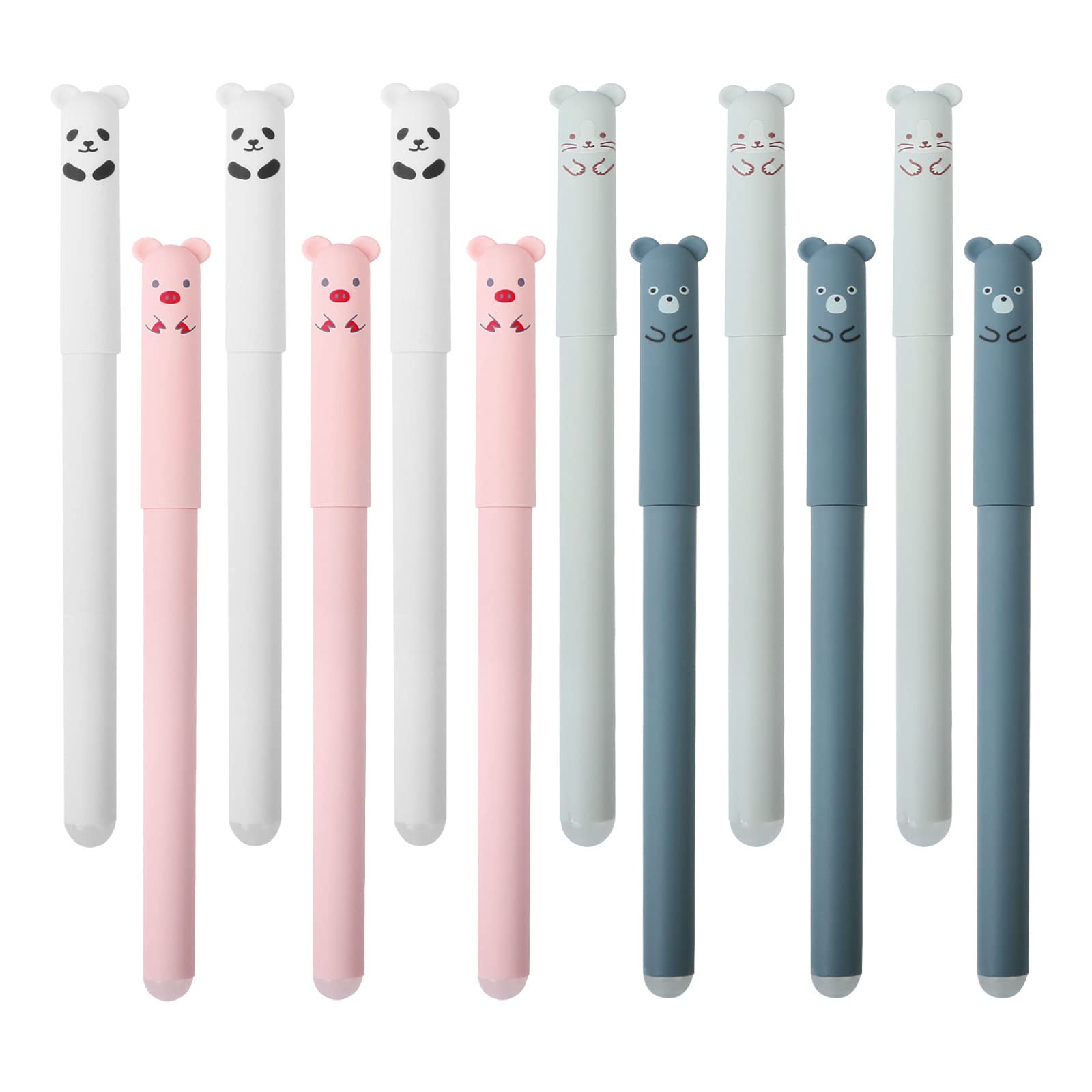 EDATOFLYErasable Pens, 12Pcs Erasable Rollerball Pens, Erasable Gel Pens, 0.35mm Tip Quick Drying Erasable Pens for Students, Kids, Adults and Office Supplies