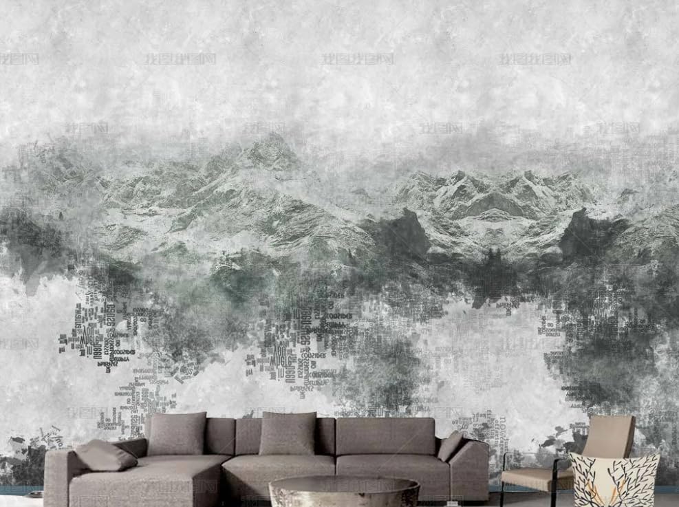 Papier peint intissé paysage artistique fresque murale géante pour salon 200x140 cm