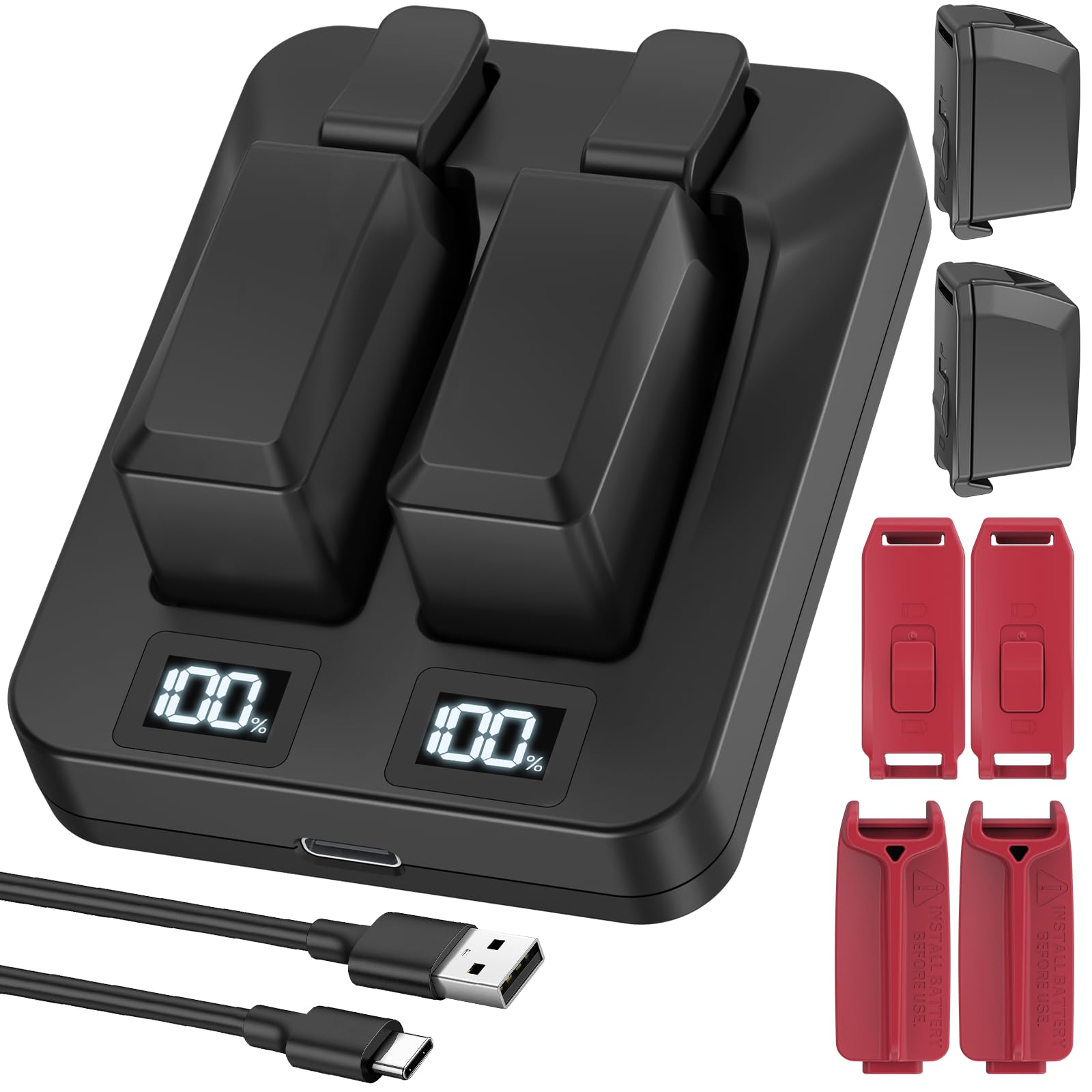 SRAM etap/AXS バッテリー2個 充電器 セット Amazon.com: Linergy 2 Pack 400mAh Replacement Battery with Dual