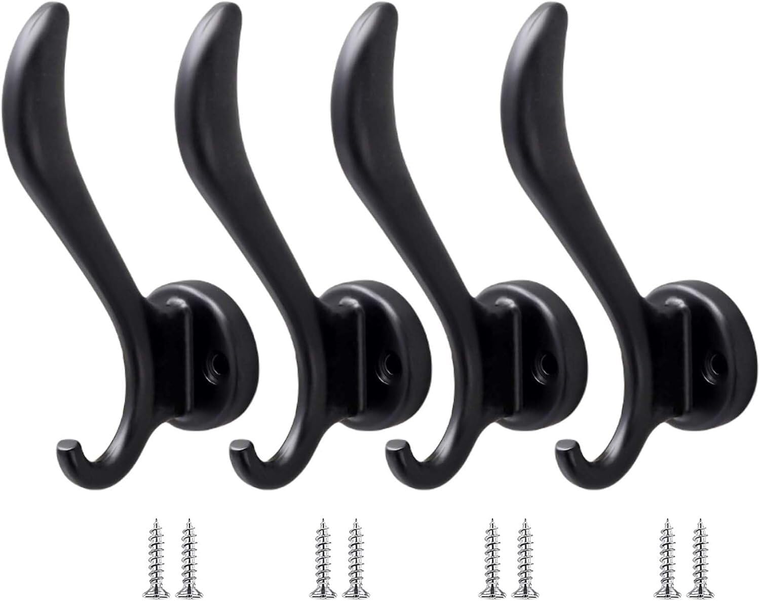 PAQWTYB Hooks, 4 Pack Wall Mounted Coat Hook