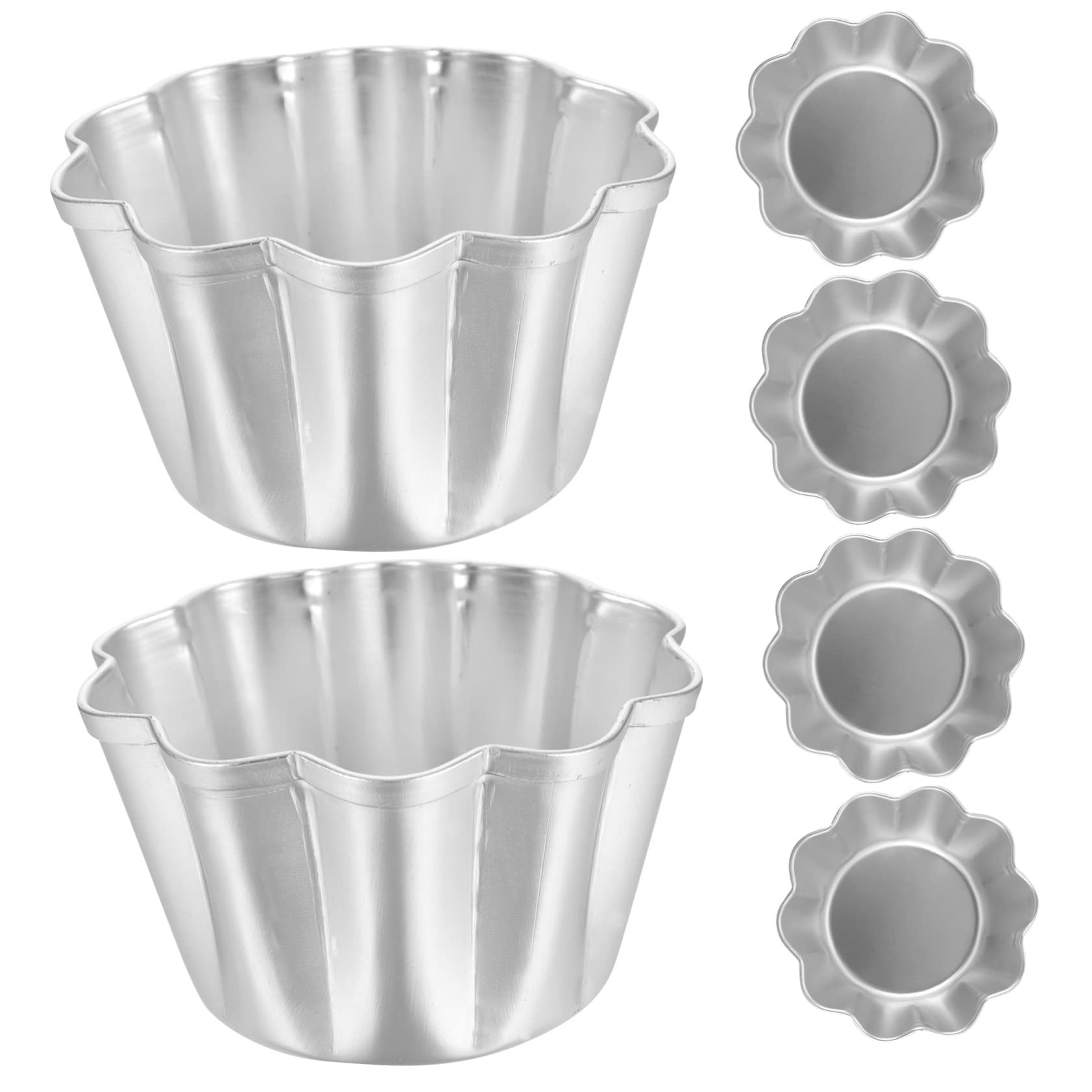 DOITOOL 18pièces Moules à Pudding Aluminium Moules Antiadhésifs Pour Muffins Et Mini Gâteaux Pour Pâtisserie Maison Et Desserts Variés