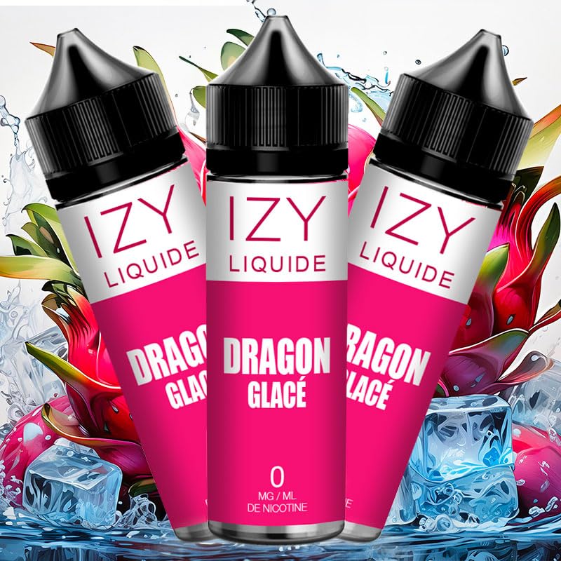 E-LIQUIDE IZY - 150ML - GOUT : FRUIT DU DRAGON GLAC - E-CIGARETTE - SANS  TABAC - SANS NICOTINE : Amazon.fr: High-Tech