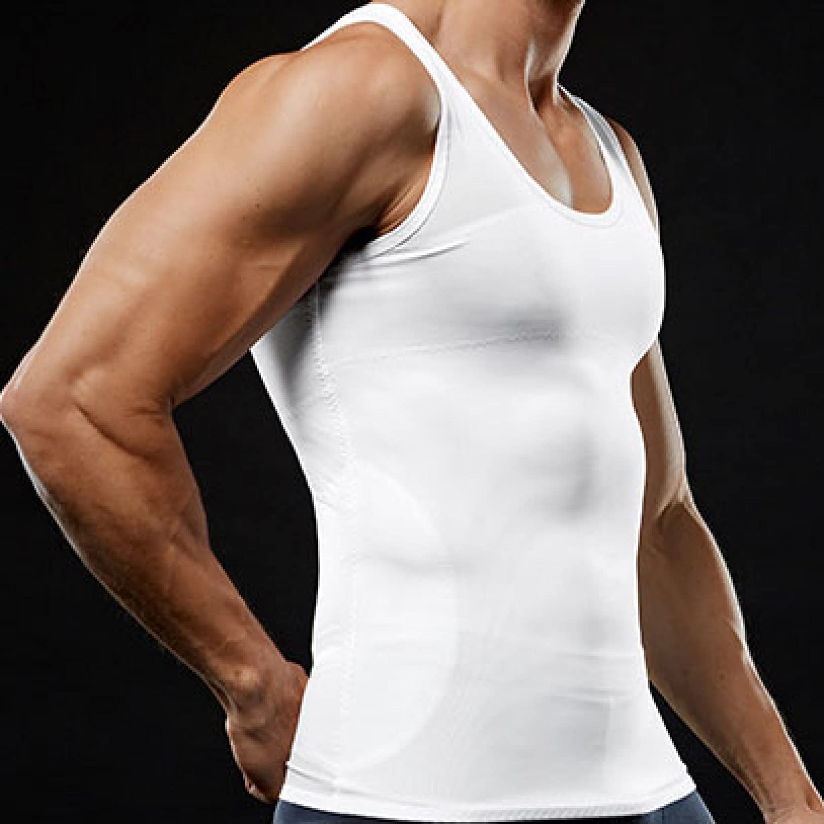 męskie oddychają koszulki kompresyjne fitness shapewear podkoszulki, hi compression body shaper kamizelka do odchudzania