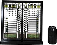 Vista 7 de Ebros Gift Frank Lloyd Wright Darwin Martin House - Placa de escritorio con base de madera de 12.5 pulgadas de alto acento arquitectónico