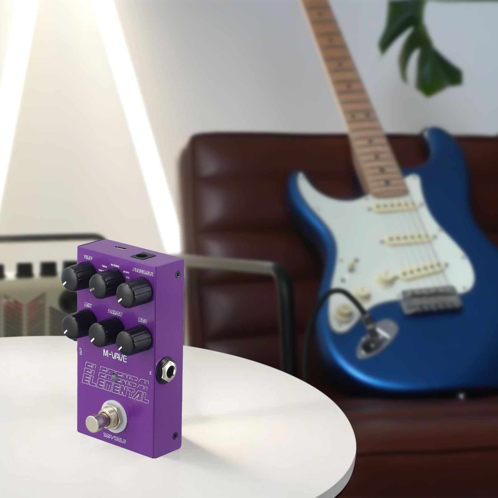 Digital Delay Pedal Mit 9 Effekten Für Gitarre, 3000Ms Verzögerungszeit, Metallgehäuse, TAP/HOLD-Modus, Präziser DSP-Prozessor Für Ambient-Soundscapes, Schwarz