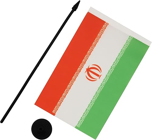 Miniatura 291 de Bandera de la bandera del Líbano de AZ, 3.9 x 5.9 in, bandera de escritorio libanesa, 5.9 x 3.9 in, barra y base de plástico negro