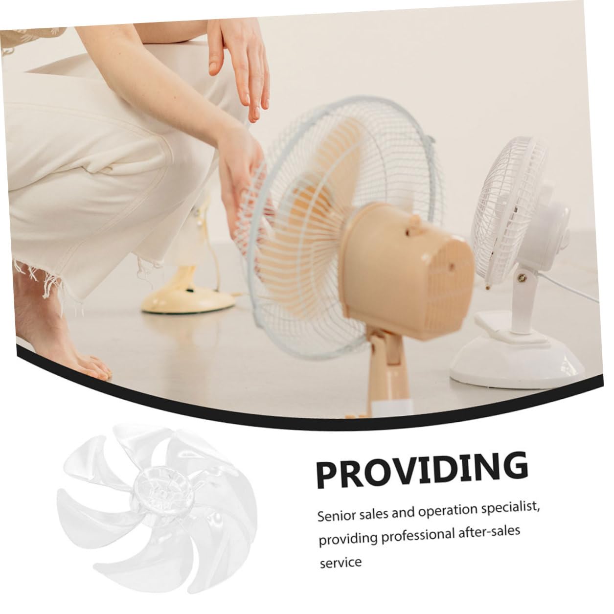 Lame di Ricambio in Plastica per Ventilatore da Pavimento 2 12 Pollici 7 Pale, Rotazione Stabile e Facile da Pulire, per Casa e Ufficio