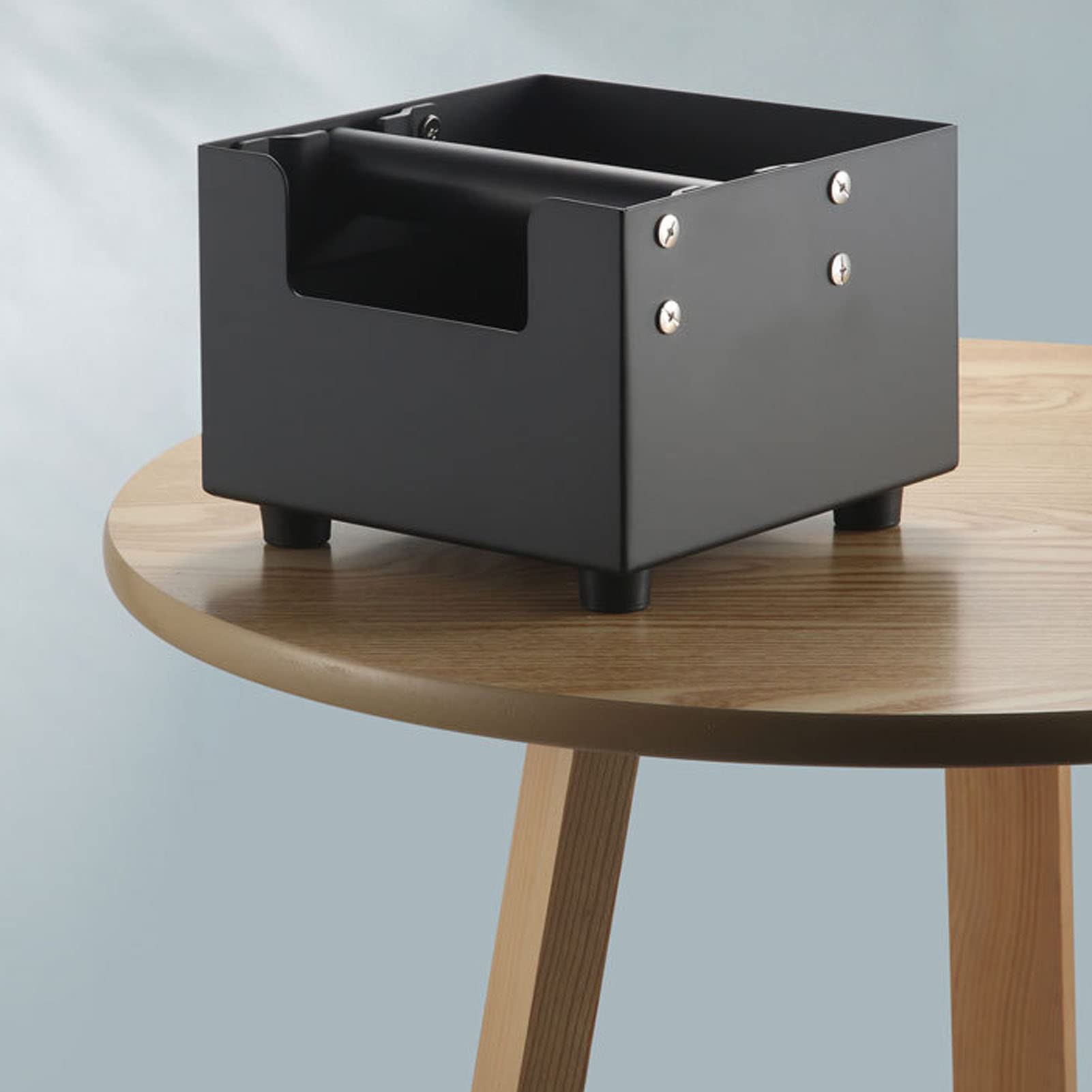 Tyenaza Coffee Knock Box, Espresso Ground Waste Bin Container Seau à déchets de Bureau en Acier Inoxydable Knocking Residue Box pour Machine à café