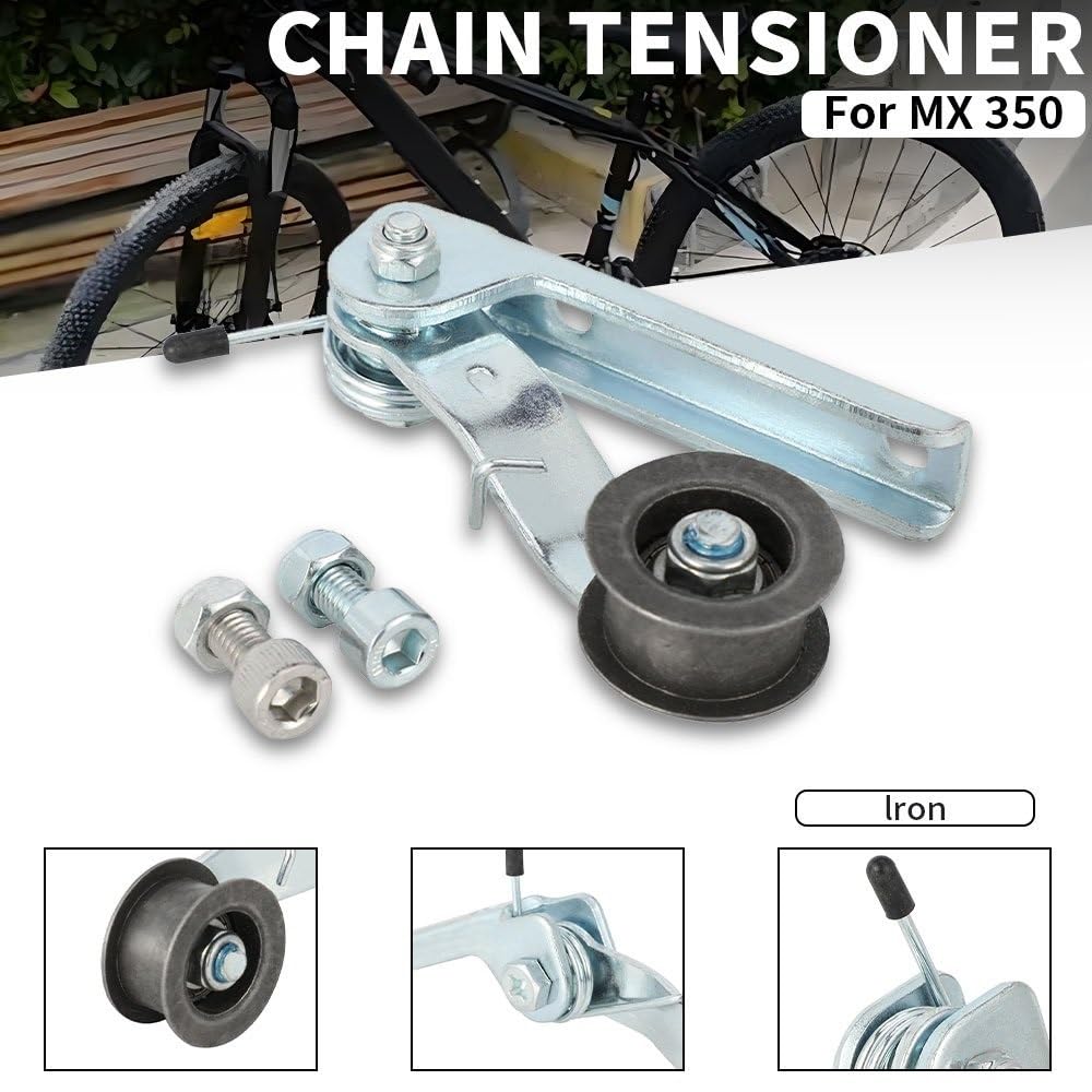 Motociclo Prote Della Catena Adatto per MX 350 Dirt Pit Bike Kit tendicatena in ferro Regolatore catena con strumento puleggia ruote guida Protezione catena paracatena per moto