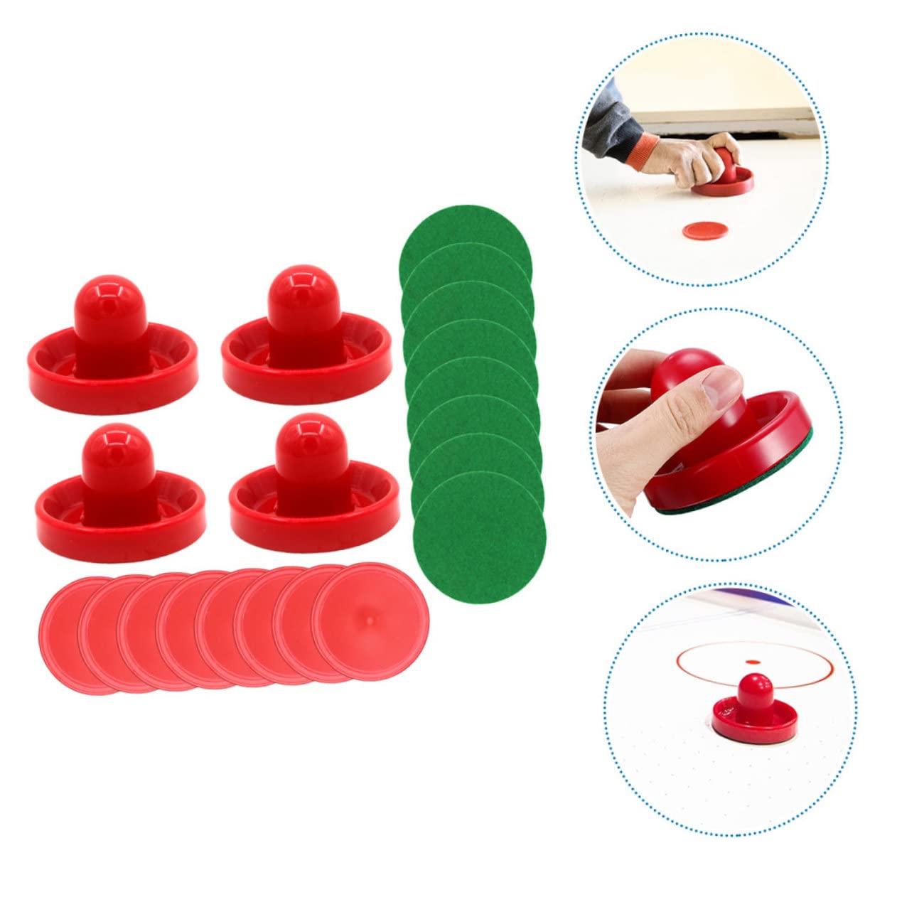VANZACK 2ensembles Set De Palets Et Poussoirs De Hockey Aérien Accessoires De Table De Poussoirs Palets