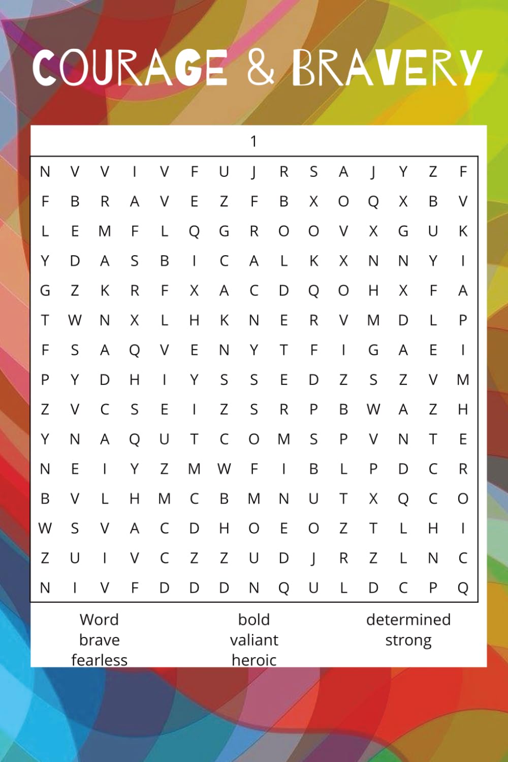 Courage & Bravery: Word Search