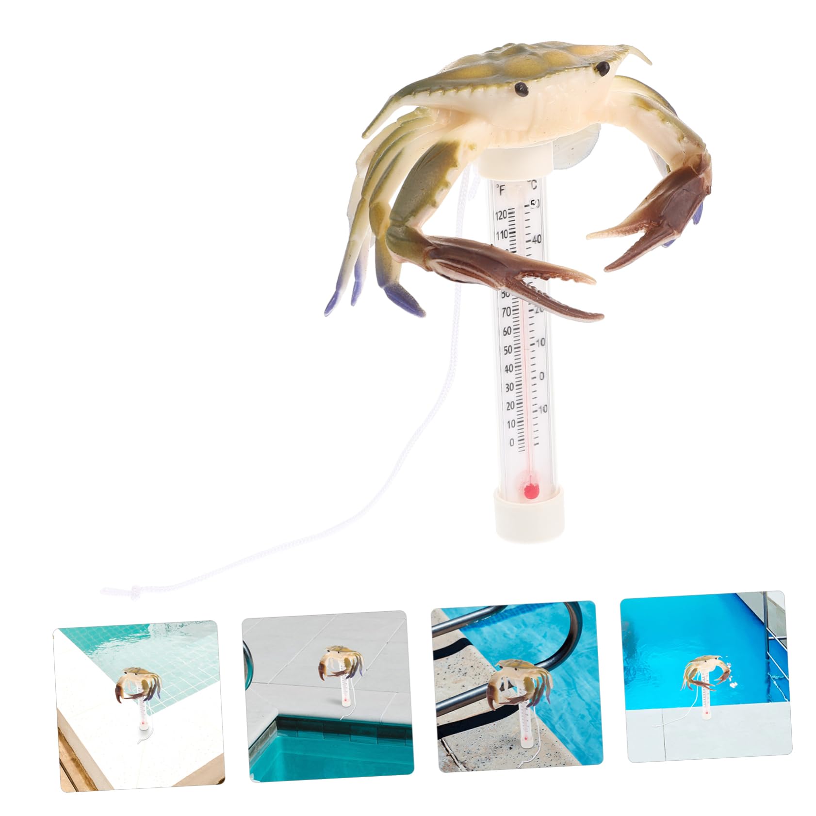 TOPBATHY 5 Pièces Thermomètre De Piscine Thermomètre À Eau Flottant Mesureur De Température De Piscine De Bain À Remous Jauge De Température D'Eau Jauge D'Eau De e