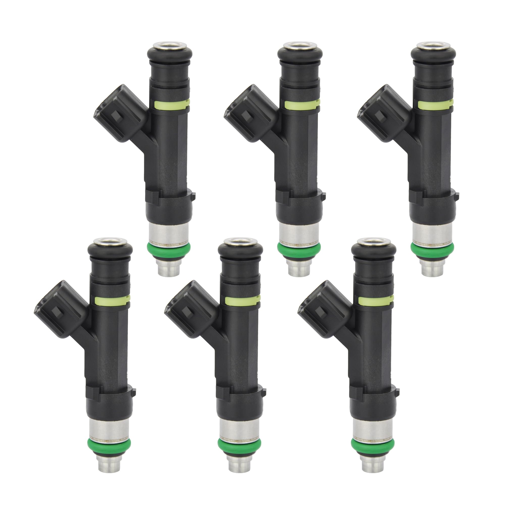 Fuel Injectors Compatible with 2006-2009 Ford Fusion & Mercury Milan, 2006 Lincoln Zephyr V6 3.0L DOHC Petrol Replace# FJ996, 822-11213, 82211213, 0-280-158-075, 0280158075, 6E5Z9F593AA