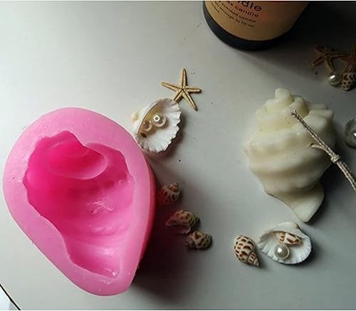 Miniatura 6 de EORTA Molde de silicona para velas de concha, molde de jabón de concha de marcaracol, molde de fundición de resina para velas hechas a mano, bombas
