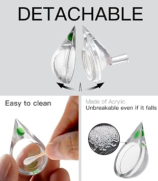 Aquatic CO2 Drop Checker Detachable Tear Drop Shape Without Solution,Upgraded Version