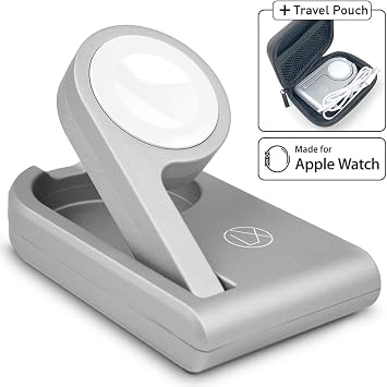 Amazon.com: Cargador y soporte para Apple Watch (certificado MFi), diseño  plegable portátil para habilitar el modo de mesita de noche con cargador  incluido cable USB para Apple iWatch Series 1/2/3/4/5/6/SE para el