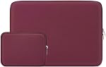 RAINYEAR 14 Sac de transport avec pochette d'accessoires, compatible avec le boîtier de protection pour ordinateur portable Inch 14" Dell HP ThinkPad Lenovo Asus Acer Samsung Notebook Ordinateur Chromebook (Rouge)