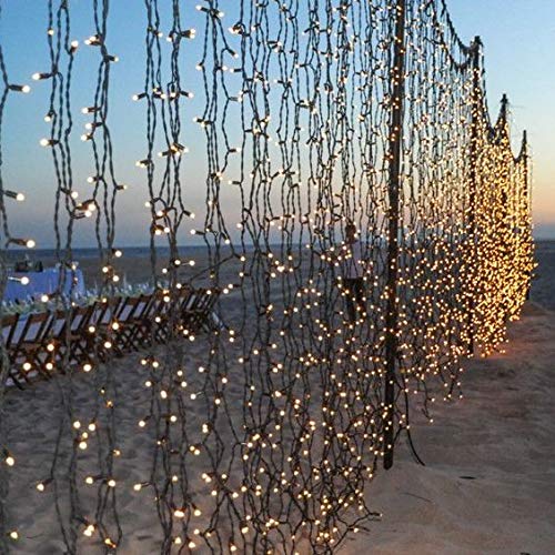 OZS- 2Pack Each 72FT 200LED Solar Lights Outdoor, Upgraded Super Bright Solar String Lights Outdoor Waterproof, 8 Modes Solar Christmas Lights for Wedding Patio Garden Tree Party (Warm White)