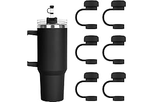 Black Straw Protector: The Perfect Silicone Lid for Stanley Cups