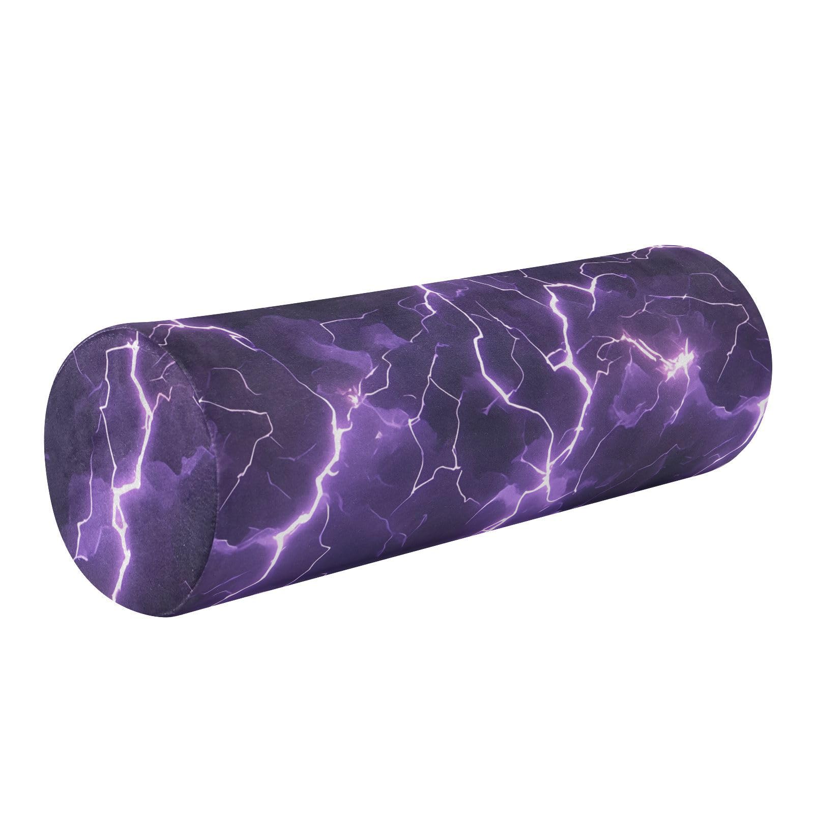 miaozhen Lightening Purple Nature Neck Roll Pillow Case Round Pillow for Baby almohada de Cuello para dormir 5.5''x17''