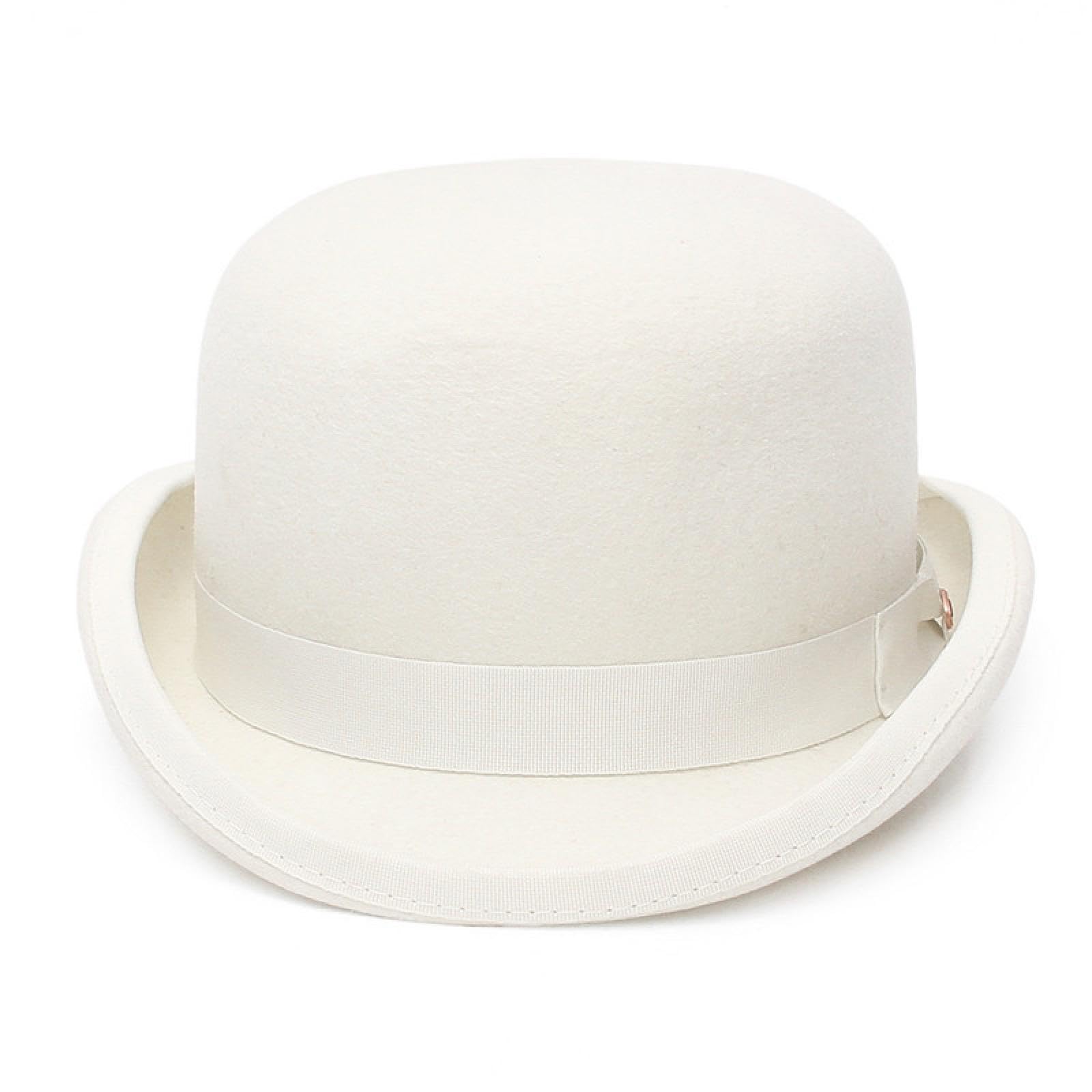 Fedora Trilby Filzhut Hut Weißer Hut Dome Hut Damenmode Hut