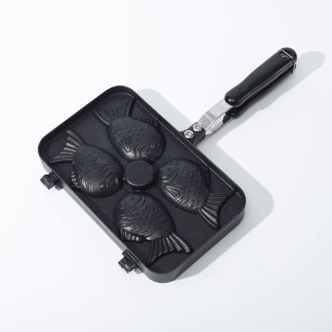 たい焼き器 ワッフルメーカー ホットサンドメーカー 直火式 鉄鋳 上下分離型 具だくさん対応 焦げ付きにくいフッ素樹脂加工鉄器