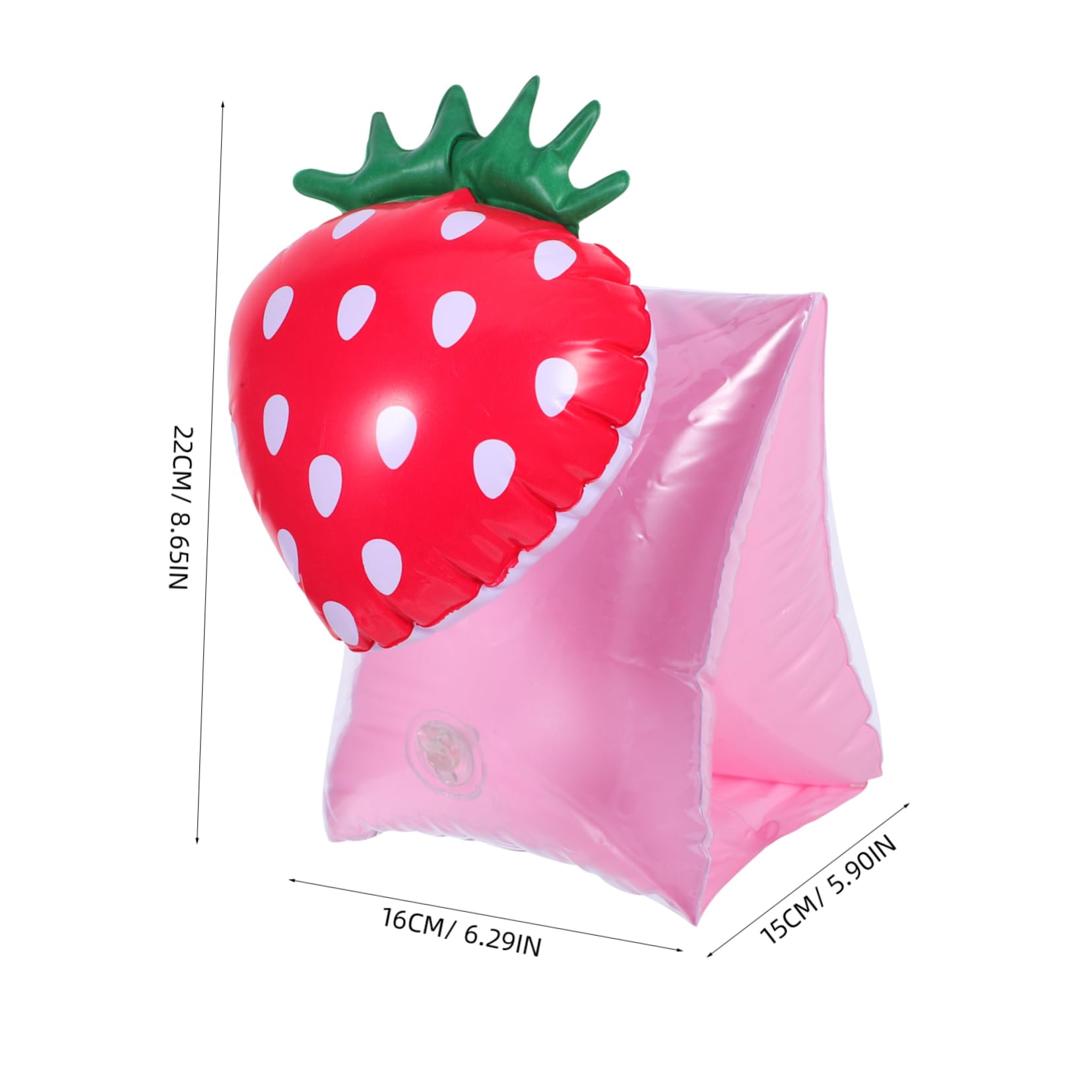 BESPORTBLE 1 Pair Inflatable Swimming Arm Bands for Soft Floaties with Strawberry Design for Pool Safety Training and Fun Water Activities