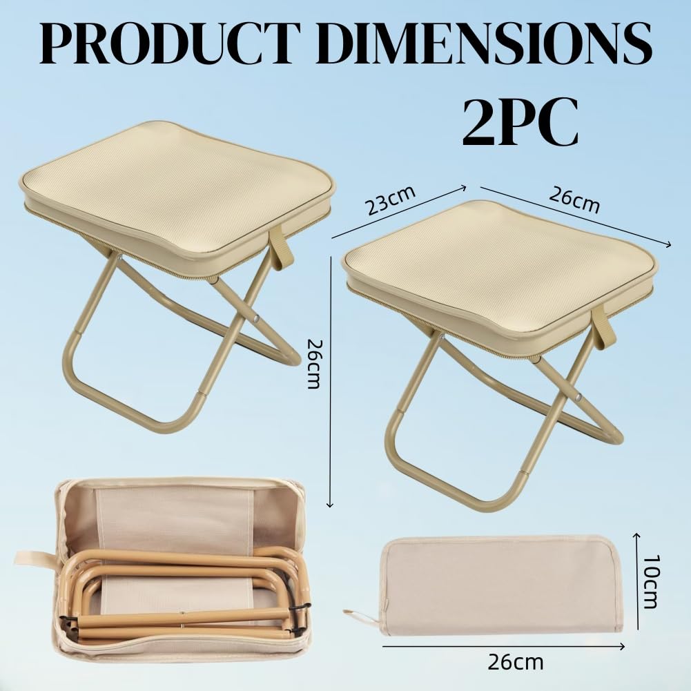 Sedile Piccolo Pieghevole,Mini Sedia Pieghevole per Esterni,Sgabello Pieghevole da Campeggio,Sgabello Pieghevole Portatile,Pieghevole Camping Sgabello,per Pesca,Campeggio,Viaggi,Attività All'Aperto