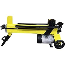5 Ton Electric Log Splitter, Portable Hydraulic Firewood Splitter with Steel Wedge & Wheels, Horizontal Wood Splitting Machine for Home, Garage, Backyard Size 39.37" x 11.22" x 18.11"
