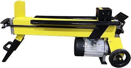 5 Ton Electric Log Splitter, Portable Hydraulic Firewood Splitter with Steel Wedge & Wheels, Horizontal Wood Splitting Machine for Home, Garage, Backyard — Size: 32.68" x 11.22" x 18.11"
