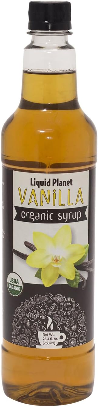 Organic Vanilla Syrup, Vanilla Coffee Syrup, 750 ML from Liquid Planet
