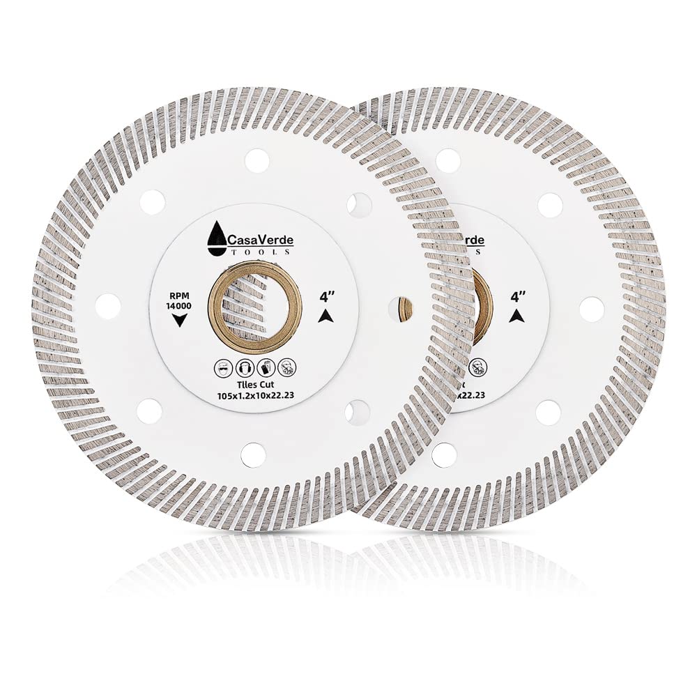Casaverde 2pc/Lot 4 in Super Thin Dry Wet Diamond Porcelain Saw Blades