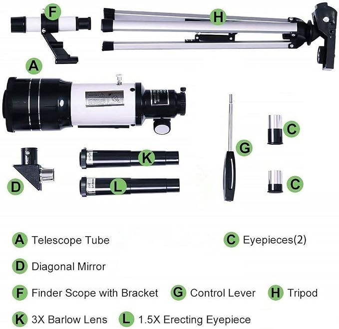 Telescopio Refractor Astronómico 70mm para Niños y Principiantes miniatura 4