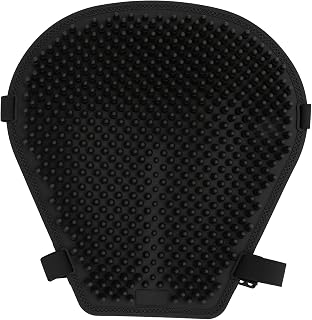 Motorrad Sitzkissen Universal, Atmungsaktiv mit Gel und Stoßdämpfung, Rutschfester Sitzbezug für Lange Fahrten, Schwarz