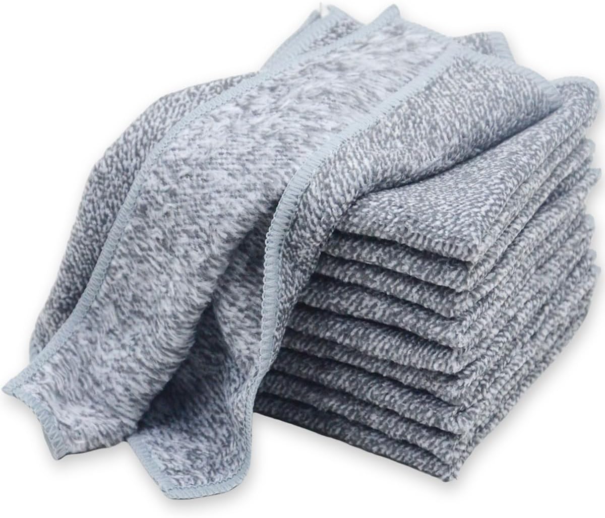 10Pack Updated Version Microfiber DishCloths, 10”x10” Cleaning Cloths: Super Soft All Purpose,Reusable Dishwashing,Lint Free, Absorbent Towel for Kitchen/Bathroom