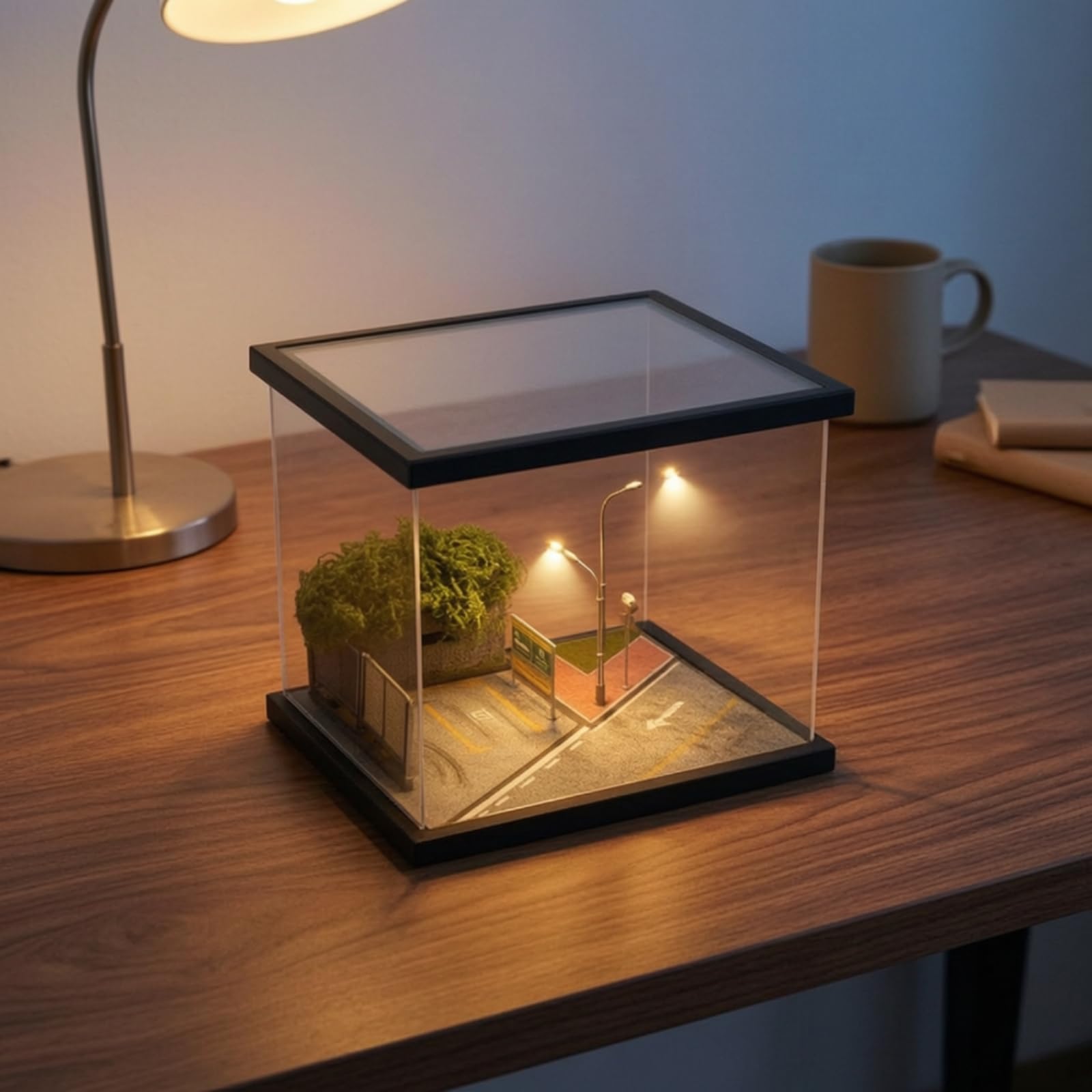 Beleuchtet Straßenszene-Diorama