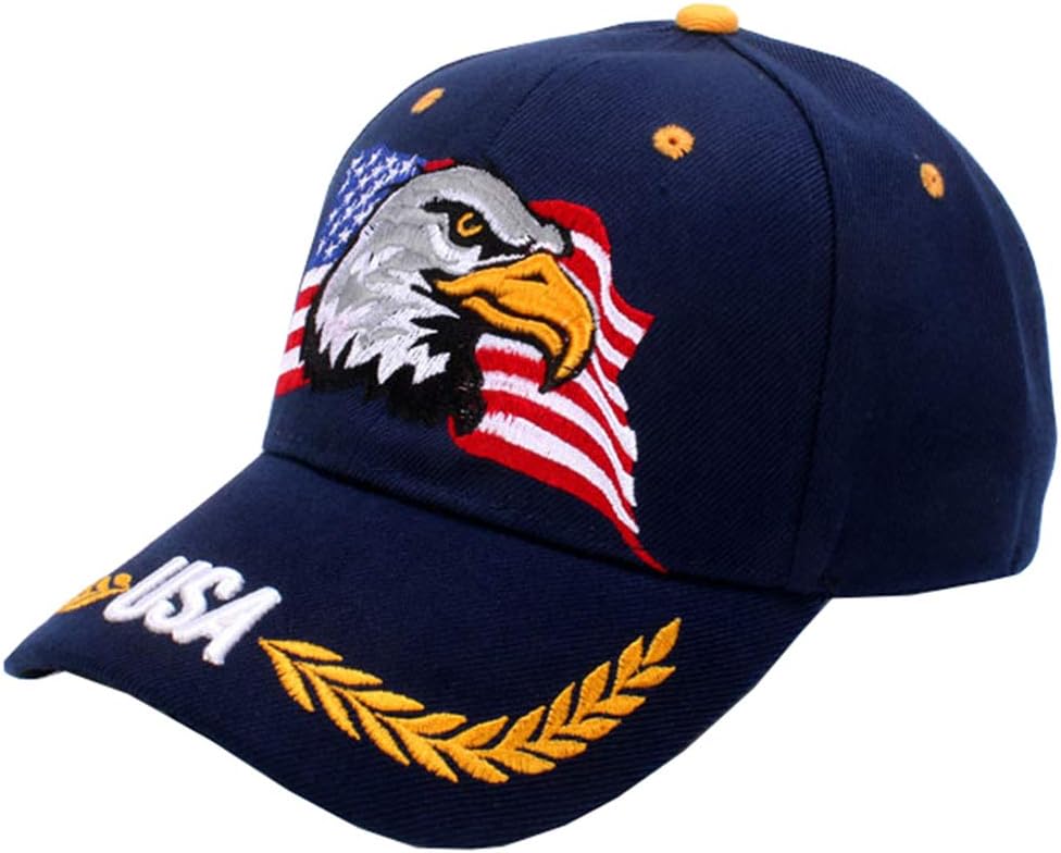 IZUSUSA-Flag Eagles-Hat American Baseball-Cap Embroidered