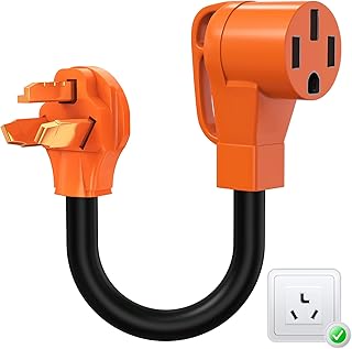 Tera Adapter Cord NEMA 10-30P to 14-50R: for All Level 2 EVs RVs Tesla Heavy Duty 30 Amp Male Dryer to 50 Amp Female Conversion Adapter with Grip Handle ETL UL TSCA Listed STW 10 Gauge