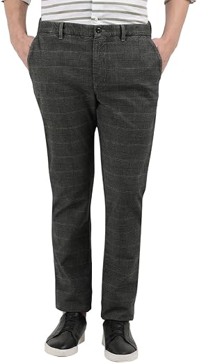 Tommy Hilfiger Straight-Fit Checks Mid Rise Trouser