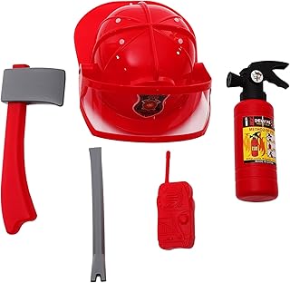 NUOBESTY 1 Conjunto De Acessórios De Fogo Roupas Infantis Brinquedos Para Crianças Meninos Roupas Infantis Meninos Meninas Ferramentas De Bombeiro Dramatização Traje De Carreira