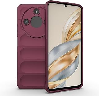 جراب موبايل جلوبال ماجيك شيلد من البولي يوريثين المقاوم للحرارة وسيليكون مضاد للصدمات لموبايل هونر X9C سمارت من انبلاك (أحمر ويند)