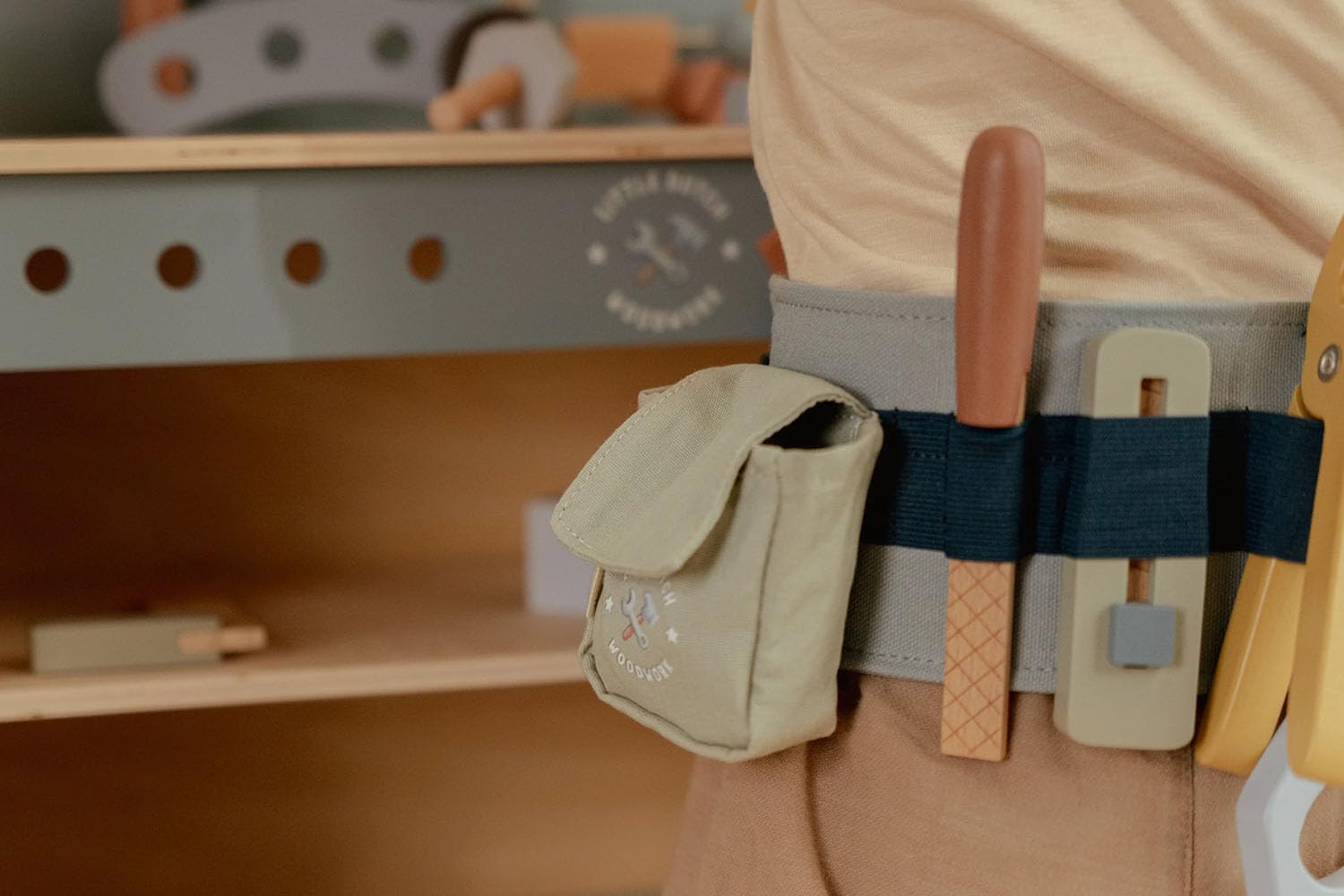 Little Dutch 2543 cintura attrezzi per bambini in legno - blu