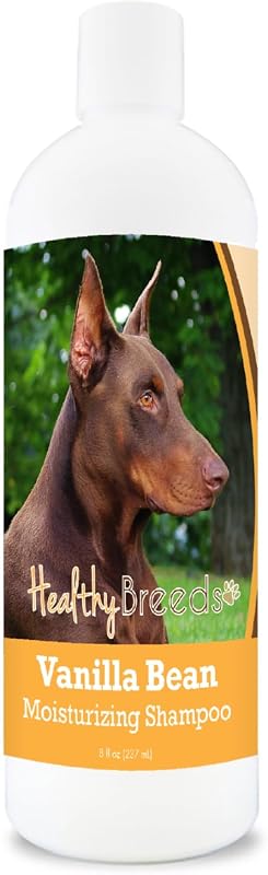 Shampoo Hidratante para Cães Doberman Pinscher com Baunilha Healthy Breeds, 240 mL