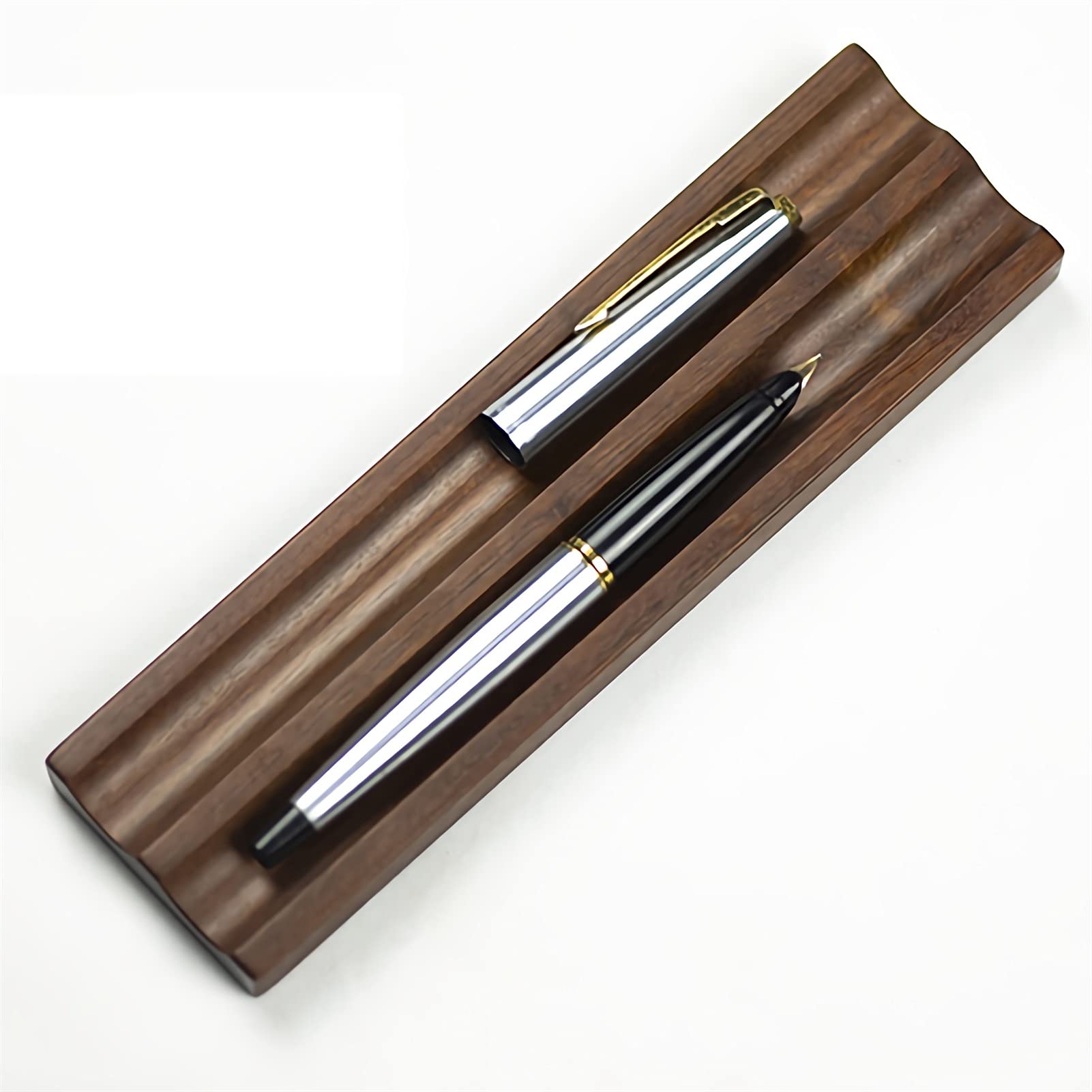 Pots à Crayons décoratifs de Bureau, boîte de Rangement en Bois pour stylos à 2 Compartiments, Pot à stylos, Peut contenir 2 stylos
