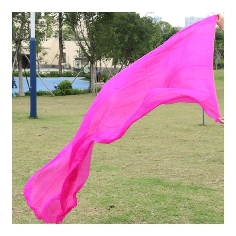 Schleier für Bauchtanz aus 100 % echter Seide, 1 Stück, Bauchtanz-Zubehör, Bauchtanz-Schal, Schal, Tanzübung, Bühnenaufführung, Schleier (WTB, 200 x 90 cm)