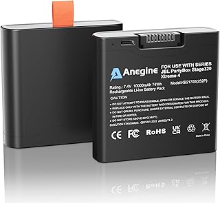 anegine Rechargeable Battery for Partybox 320 Battery, 10000mAh 7.4V Replacement Accessories Compatible Xtreme 4 Portable Speaker/PartyBox 400 (1 Pack)