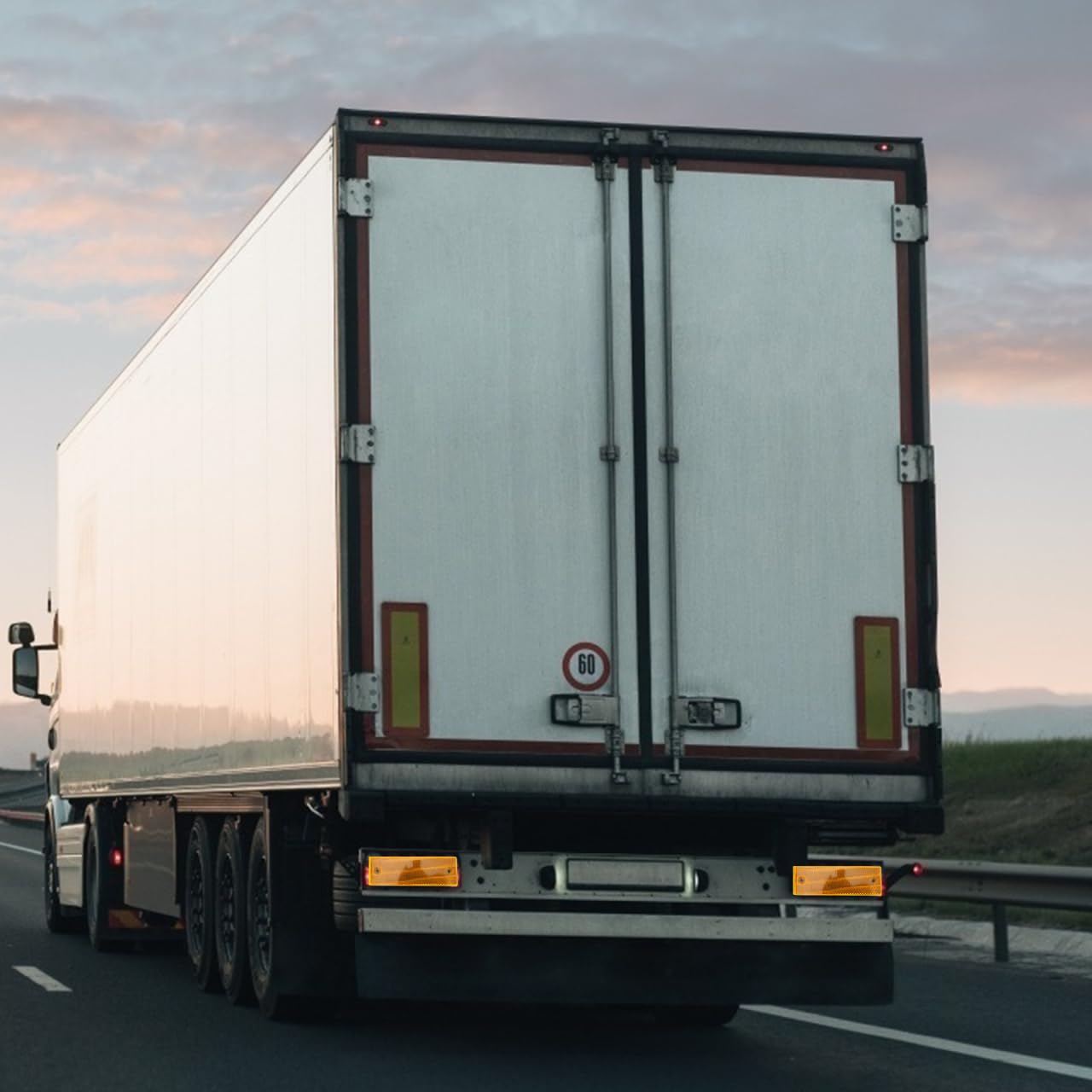 8 Autocollants Réfléchissants Orange Pour Camion, Remorque, Camping-car - Visibilité Sécurité, Résistants Aux Intempéries - 2