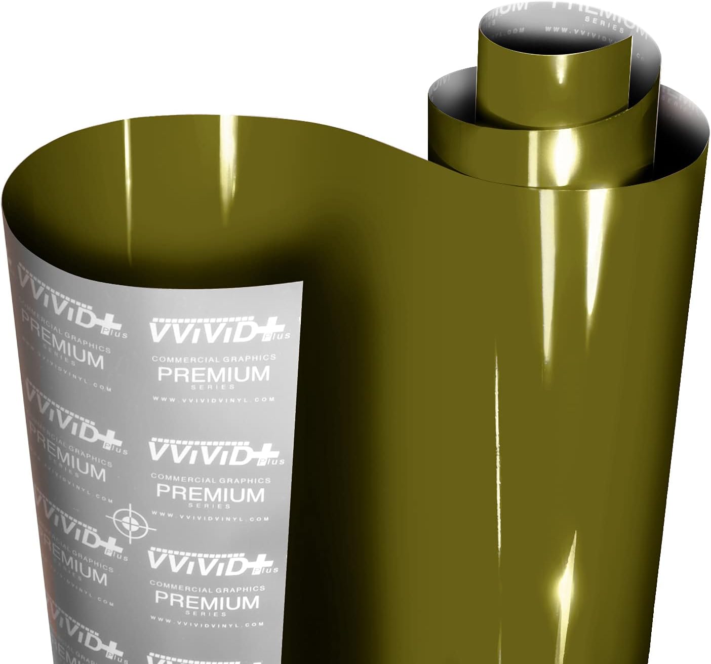 VViViD+ Ultra Gloss Combat Green Vinyl Car Wrap (3ft x 5ft)